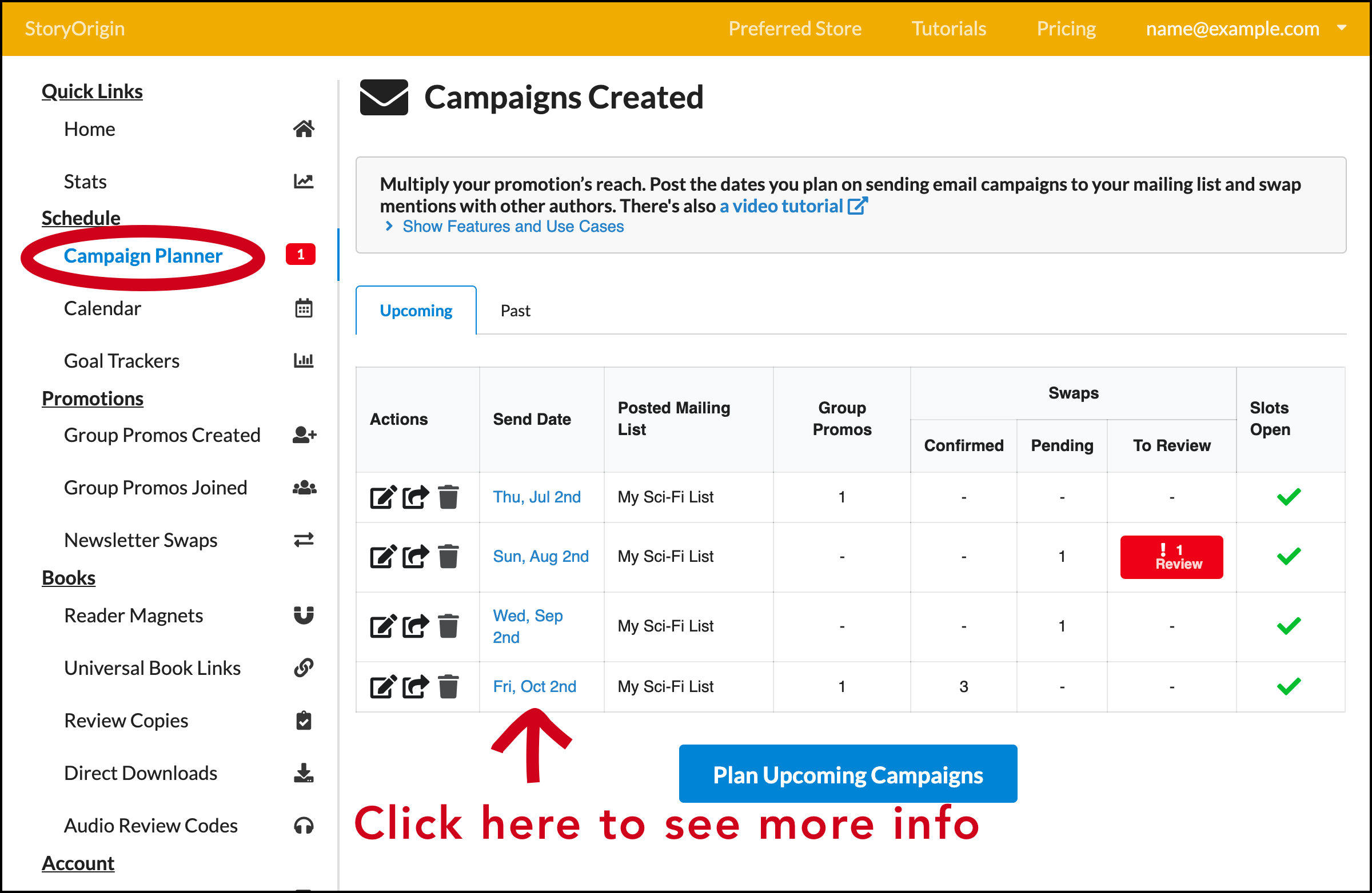 campaign planner example