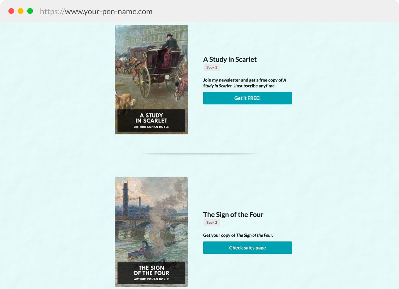 Example Book Series Collection Page